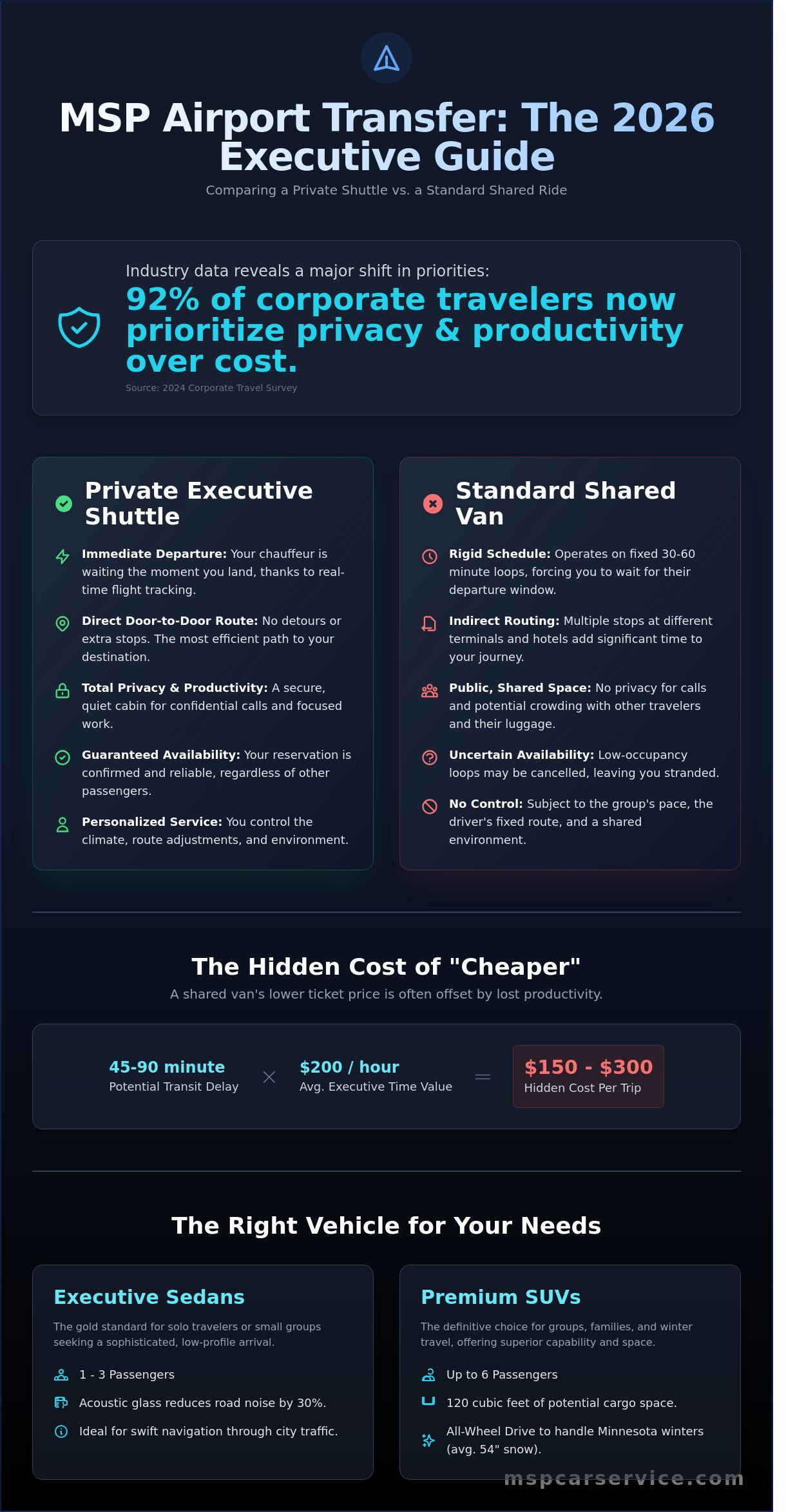MSP Airport Private Shuttle: The 2026 Executive Buying Guide
