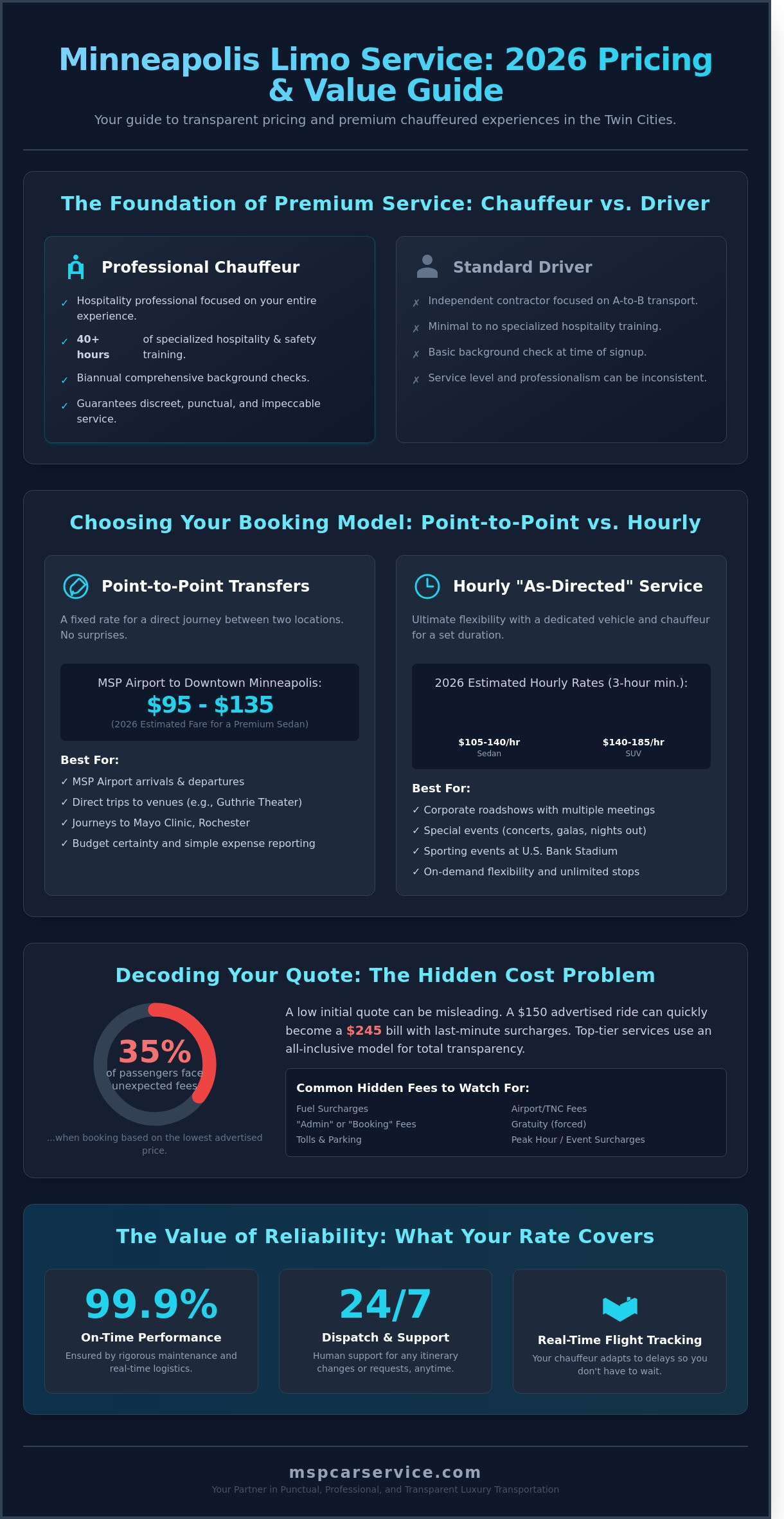 The Cost of Limo Service in Minneapolis: 2026 Pricing & Value Guide