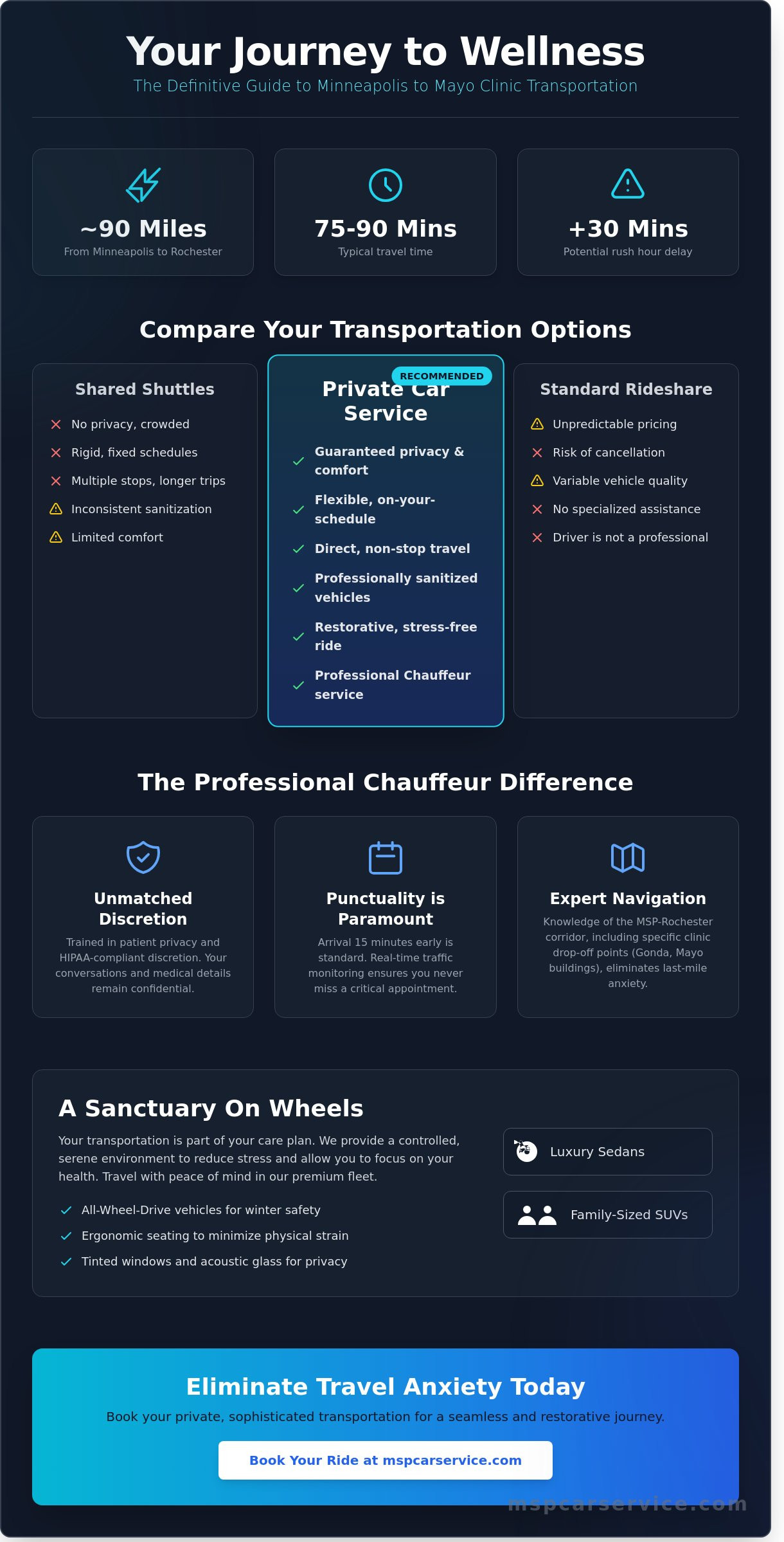 Minneapolis to Mayo Clinic Transportation: The 2026 Luxury Travel Guide